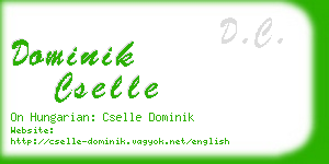 dominik cselle business card